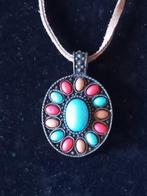 Bohemian ketting met kleurrijke hanger, Overige materialen, Verstelbaar, Overige kleuren, Ophalen of Verzenden