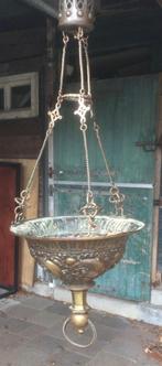 mooie antieke koperen Godslamp in art-deco stijl., Antiek en Kunst, Antiek | Lampen, Ophalen