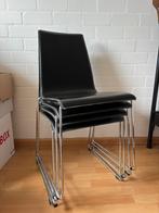 4 eetkamerstoelen, Huis en Inrichting, Stoelen, Ophalen, Overige materialen, Gebruikt, Zwart