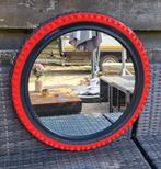 Te koop vintage spiegel in fietsband IKEA, Antiek en Kunst, Ophalen of Verzenden, Minder dan 50 cm, Minder dan 100 cm