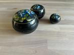 3 vintage hand geschilderde doosjes, Ophalen of Verzenden