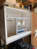 Aluminium nachthok/volière met voerbak draaisysteem, Dieren en Toebehoren, Ophalen, ., Aluminium, .