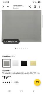 FRIDANS
3x Verduisterend rolgordijn, grijs, 80x195 cm, Ophalen, Zo goed als nieuw, Grijs, 150 tot 200 cm