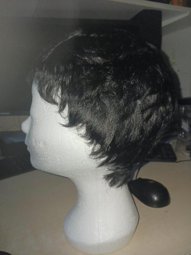 korte pruik echt haar, Sieraden, Tassen en Uiterlijk, Uiterlijk | Haarverzorging, Nieuw, Pruik of Haarverlenging, Ophalen