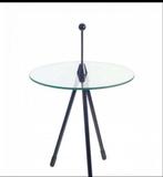 Italiaans design, jaren 80 bijzettafel, Huis en Inrichting, Tafels | Bijzettafels, Ophalen, Minder dan 55 cm, Rond, 60 cm of meer