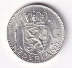 1 Gulden 1956 met tikje in de rand, Postzegels en Munten, Munten | Nederland, 1 gulden, Koningin Juliana, Verzenden, Zilver