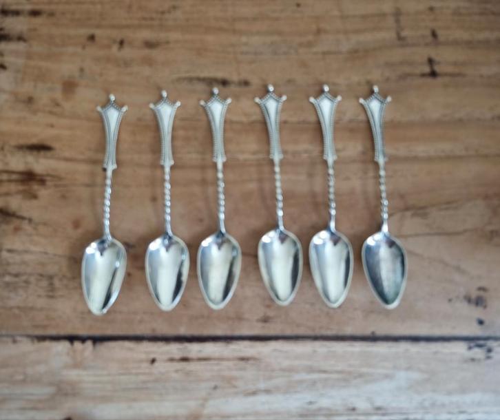 Antieke zilveren theelepels, Antiek en Kunst, Antiek | Bestek, Ophalen of Verzenden