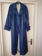 Regenjas mt.36 lang donkerblauw met 100% rubber binnenzijde, Ophalen of Verzenden, Gebruikt, Regenjas, Dames