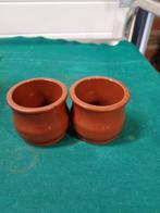 potjes bruin aardewerk 2 stuks, Tuin en Terras, Bloempotten, Ophalen of Verzenden, 'T Olde Gre-j, Info@toldegrej.nl, Endepoelstraat 20f Didam
