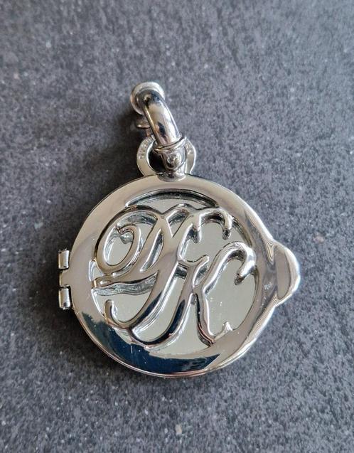 Mooie GROTE hanger DYRBERG KERN; kan open met SPIEGEL, Sieraden, Tassen en Uiterlijk, Kettinghangers, Zo goed als nieuw, Zilver