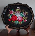 Vintage Zhostovo dienblad, Ophalen of Verzenden, Gebruikt, Rechthoekig, Metaal