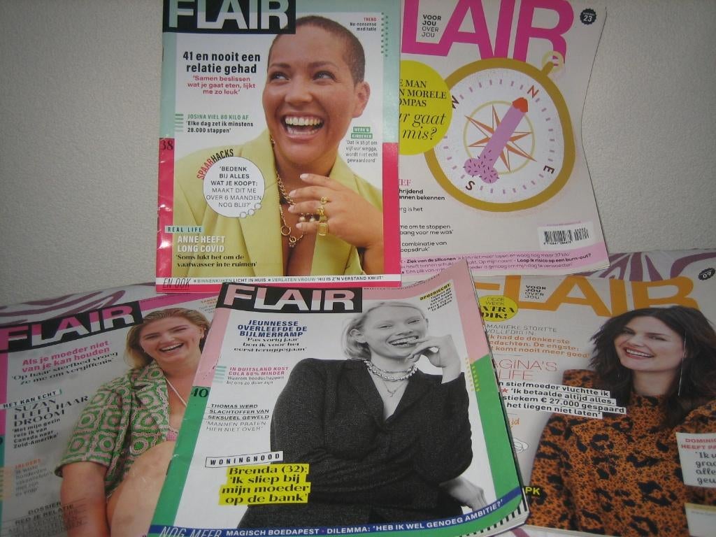 Lees bladen  FLAIR/LINDA/LANDLEVEN etc, Boeken, Tijdschriften en Kranten, Ophalen of Verzenden, Zo goed als nieuw, Damesbladen