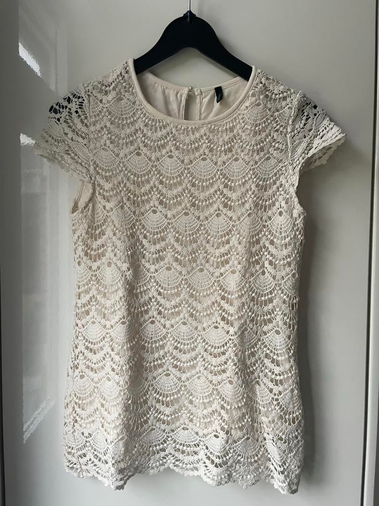 Beige stile Benetton Top - Maat XS, Ophalen of Verzenden, Zo goed als nieuw, Maat 34 (XS) of kleiner, Beige