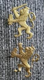 Kraagspiegels Leeuw emblemen., Verzamelen, Embleem of Badge, Overige gebieden, Ophalen of Verzenden, Landmacht