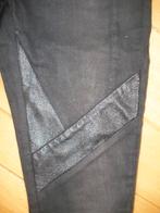 MAISON SCOTCH broek zwart met leer maat 28 x 32 - nieuw -, Kleding | Dames, Zwart, Nieuw, Maat 36 (S), Lang