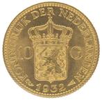 Nederland 10 Gulden 1932 Wilhelmina, Ophalen of Verzenden, Goud