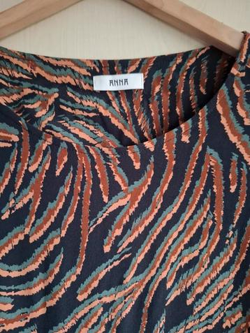 ANNA blouse maat M - donkergroen/roze beschikbaar voor biedingen