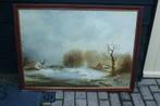 schilderij winterlandschap frits meijer 80 x 107 cm, Antiek en Kunst, Kunst | Schilderijen | Klassiek, Ophalen
