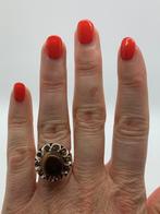 V730 Prachtige zilveren ring tijgeroog maat 17, Sieraden, Tassen en Uiterlijk, Ringen, Ophalen of Verzenden, X, Met edelsteen