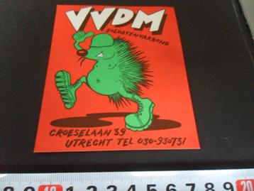 sticker leger VVDM soldatenvakbond Utrecht  AA205* beschikbaar voor biedingen