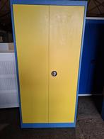 Metalen draaideurkast met 4 legborden. Met sleutel, Huis en Inrichting, Ophalen, Gebruikt, Metalen draaideurkast, 50 tot 100 cm