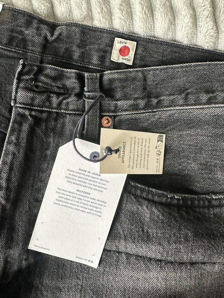 Levi's Made in Japan Denim W34L32, Kleding | Heren, Spijkerbroeken en Jeans, Nieuw, W33 - W34 (confectie 48/50), Zwart, Ophalen