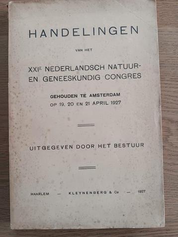 XXIe Nederlandsch Natuur-en Geneeskundig Congres 1927 beschikbaar voor biedingen