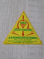 sticker UNFA OOSTENDORP AARDINGSSYSTEMEN, Ophalen of Verzenden, Zo goed als nieuw, Overige typen
