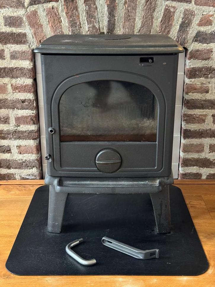 DRU 44 Houtkachel - Gietijzer - Antraciet - Goed Onderhouden, Huis en Inrichting, Kachels, Gebruikt, Vrijstaand, Houtkachel, Hout