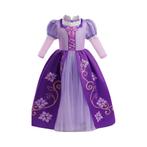 Prinsessenjurk - Rapunzel jurk met haarband -7/8 jaar