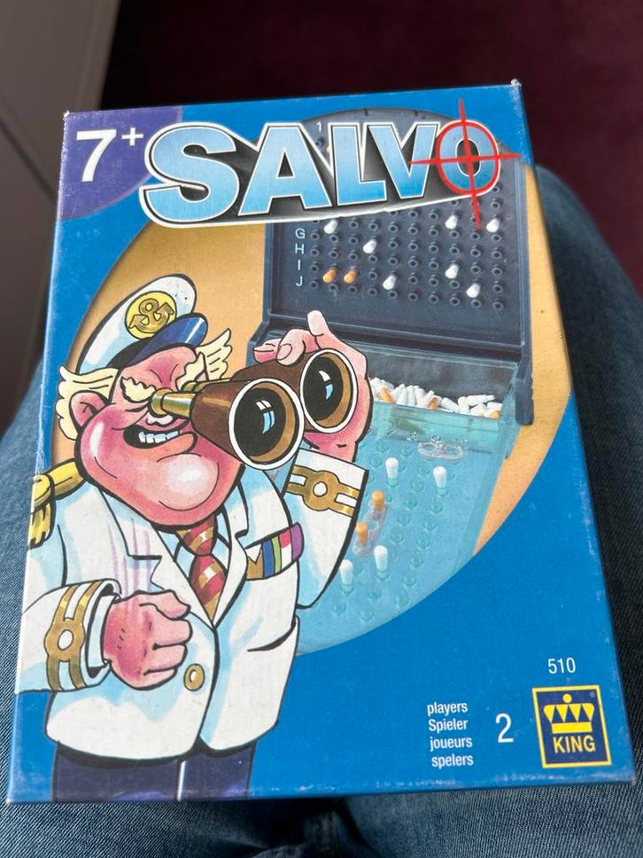 Salvo Zeeslag - Klassiek Bordspel, Hobby en Vrije tijd, Gezelschapsspellen | Bordspellen, Zo goed als nieuw, Een of twee spelers