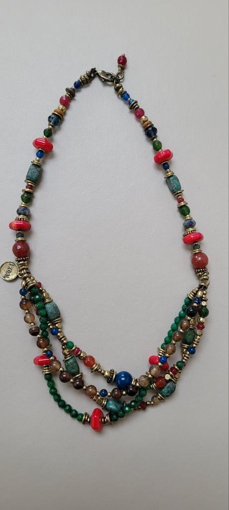 Exoal ketting, edelsteen, Ophalen of Verzenden, Zo goed als nieuw, Steen of Mineraal, Met edelsteen