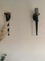 2 mooie fakkels, zonder kaars, Huis en Inrichting, Lampen | Wandlampen, Ophalen, Zo goed als nieuw