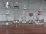 Diverse Brand bierglazen 5 stuks, Ophalen of Verzenden, Zo goed als nieuw, Glas of Glazen, Brand