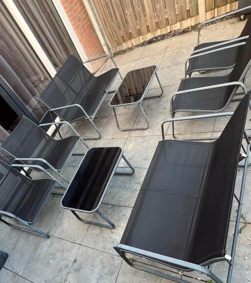 ‘Dubbele’ tuinset - loungeset 8 personen, Tuin en Terras, Tuinsets en Loungesets, Zo goed als nieuw, Ophalen