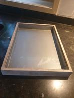 Nieuwe houten dienblad met ingelegde ijzeren frame, Huis en Inrichting, Ophalen of Verzenden, Nieuw, Rechthoekig, Hout