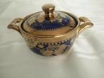 Yaran porselein schaaltje pannetje goud kobalt blauw, Antiek en Kunst, Antiek | Porselein, Ophalen of Verzenden