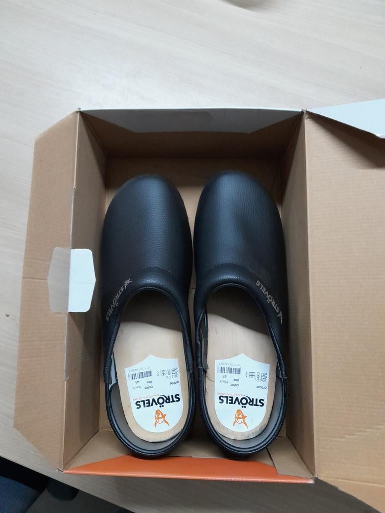 Strovels Klompen type 304  -maat 45 en 46, Kleding | Heren, Schoenen, Klompen, Zwart, Nieuw, Strovels