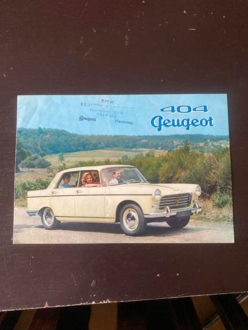 Peugeot 404 Reclamefolder - Origineel! beschikbaar voor biedingen