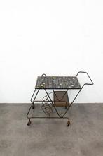 Jaren 50 vintage barcart mozaïek blad, Ophalen, Gebruikt, X, X
