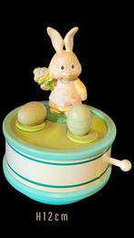 Muziekdoos Pasen met paashaasje en Eieren, Antiek en Kunst, Curiosa en Brocante, Ophalen of Verzenden