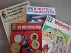Set boeken over robots, microscoop, magneten en wiskunde, Ophalen, Gelezen