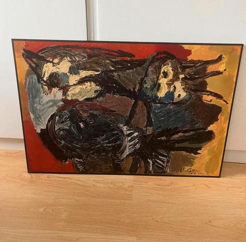 Karel Appel Artprint Two Birds 1954 hand gesigneerd., Antiek en Kunst, Kunst | Schilderijen | Abstract, Ophalen