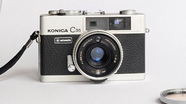 Konica C35 automatic, Audio, Tv en Foto, Fotocamera's Analoog, Compact, Konica, Ophalen of Verzenden