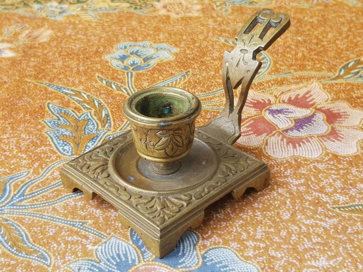 Mooie originele antieke bronzen blaker uit Engeland uit 1880, Antiek en Kunst, Antiek | Kandelaars, Koper of Brons, Ophalen of Verzenden