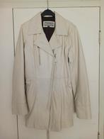 Leren Jas crème kleur maat 36/38, Kleding | Dames, Jassen | Zomer, Ophalen, Nieuw, Maat 36 (S), Beige