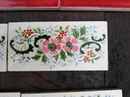 199cm Antieke wandtegels 7,5x15,3cm bloemenrand, Ophalen of Verzenden