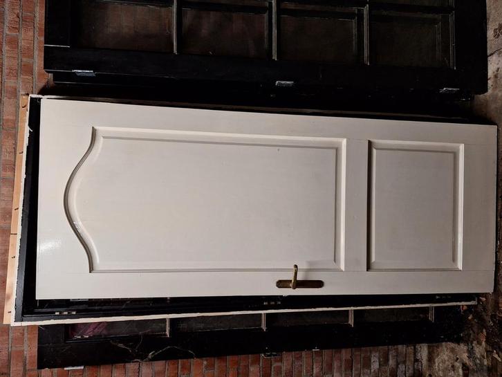 Mooie hardhouten binnendeur, Doe-het-zelf en Verbouw, Deuren en Horren, Gebruikt, Binnendeur, 200 tot 215 cm, Ophalen