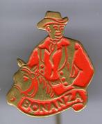 Bonanza Ben rood op koper TV/stripfiguur speldje ( R_056 ), Verzamelen, Speldjes, Pins en Buttons, Verzenden, Zo goed als nieuw