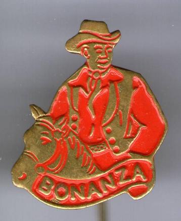 Bonanza Ben rood op koper TV/stripfiguur speldje ( R_056 ) beschikbaar voor biedingen